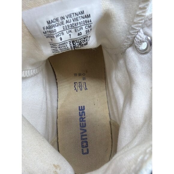 Converse All Star Chuck Taylor women's size 9 shoes white high-top - Picture 7 of 9